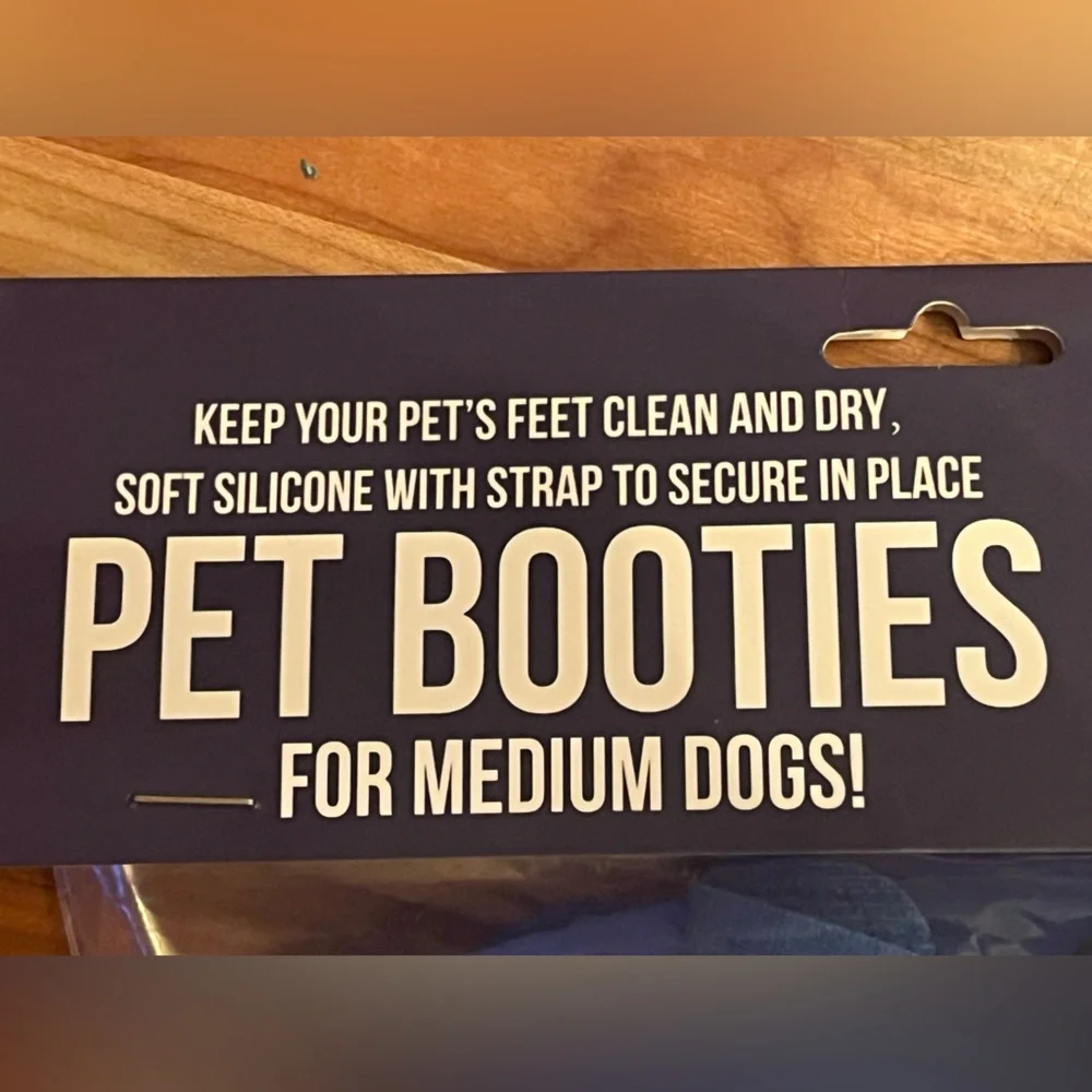 Pet booties with straps for Small/Medium sized dogs. New with tags.